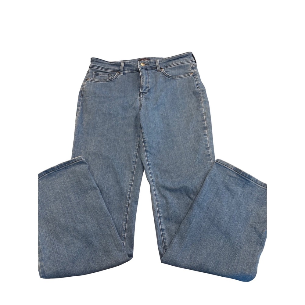 NYDJ Marilyn Straight Leg Jeans Monrovia Blue Lift Tuck Denim Size 10 MTENMS2299